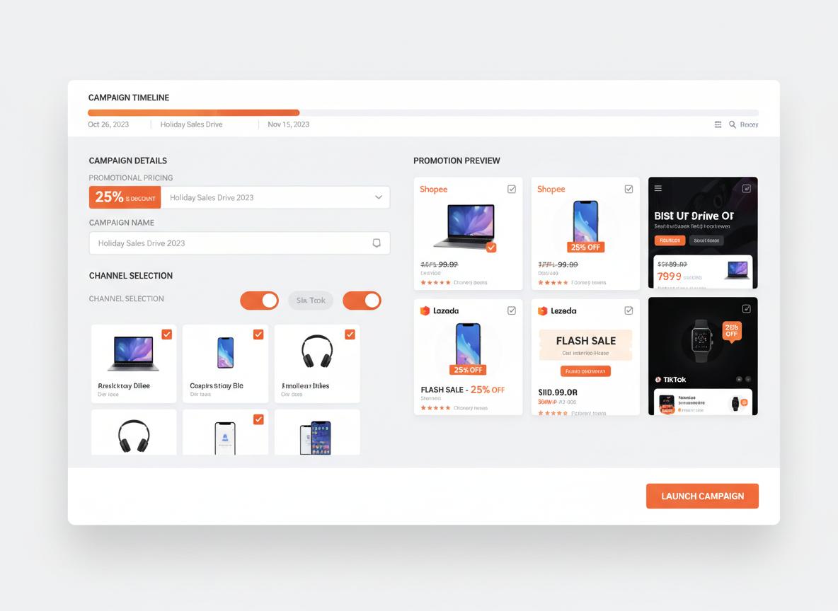Promotions and sales management dashboard